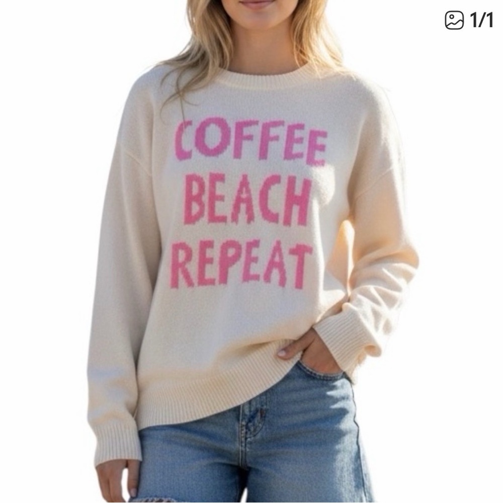 Light beige Miracle sweater - Coffee Beach Repeat